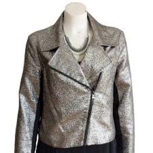 Sachin & Babi Metallic Gold Moto Jacket